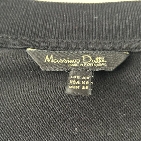 Black Long Sleeve Top with Lace Trim by Massimo Dutti - Size XS - Picture 3 of 3